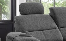 Ecksofa >Ludwigshafen< Motor-funktion, Kopfstütze, Stauraum, anthrazit - 231x113x165 (BxHxT)