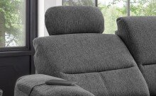 Ecksofa >Ludwigshafen< Motor-funktion, Kopfstütze, Stauraum, anthrazit - 231x113x165 (BxHxT)