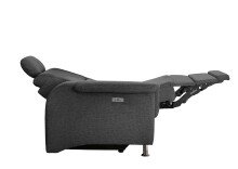 Ecksofa >Ludwigshafen< Motor-funktion, Kopfstütze, Stauraum, anthrazit - 231x113x165 (BxHxT)