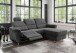 Ecksofa >Ludwigshafen< Motor-funktion, Kopfstütze, Stauraum, anthrazit - 231x113x165 (BxHxT)