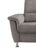 Ecksofa >Ludwigshafen< Motor-funktion, Kopfstütze, Stauraum, grau-braun - 231x113x165 (BxHxT)