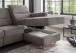 Ecksofa >Ludwigshafen< Motor-funktion, Kopfstütze, Stauraum, grau-braun - 231x113x165 (BxHxT)