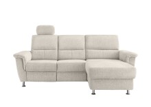 Ecksofa >Ludwigshafen< Motor-funktion, Kopfstütze, Stauraum, beige - 231x113x165 (BxHxT)