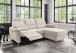 Ecksofa >Ludwigshafen< Motor-funktion, Kopfstütze, Stauraum, beige - 231x113x165 (BxHxT)