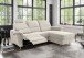 Ecksofa >Ludwigshafen< Motor-funktion, Kopfstütze, Stauraum, beige - 231x113x165 (BxHxT)