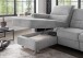 Ecksofa >Ludwigshafen< Motor-funktion, Kopfstütze, Stauraum, silber - 231x113x165 (BxHxT)