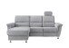 Ecksofa >Ludwigshafen< Motor-funktion, Kopfstütze, Stauraum, silber - 231x113x165 (BxHxT)