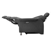 Ecksofa >Ludwigshafen< Motor-funktion, Kopfstütze, Stauraum, anthrazit - 231x113x165 (BxHxT)