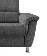 Ecksofa >Ludwigshafen< Motor-funktion, Kopfstütze, Stauraum, anthrazit - 231x113x165 (BxHxT)