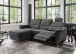 Ecksofa >Ludwigshafen< Motor-funktion, Kopfstütze, Stauraum, anthrazit - 231x113x165 (BxHxT)