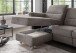 Ecksofa >Ludwigshafen< Motor-funktion, Kopfstütze, Stauraum, grau-braun - 231x113x165 (BxHxT)
