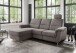 Ecksofa >Ludwigshafen< Motor-funktion, Kopfstütze, Stauraum, grau-braun - 231x113x165 (BxHxT)