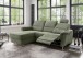 Ecksofa >Ludwigshafen< Motor-funktion, Kopfstütze, Stauraum, moosgrün - 231x113x165 (BxHxT)