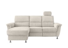 Ecksofa >Ludwigshafen< Motor-funktion, Kopfstütze, Stauraum, beige - 231x113x165 (BxHxT)
