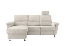 Ecksofa >Ludwigshafen< Motor-funktion, Kopfstütze, Stauraum, beige - 231x113x165 (BxHxT)