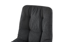 4-Fußstuhl >Ponzi< (2er-Set) mit Steppung, in grau, Cord-Optik - 45x87x55cm (BxHxT)