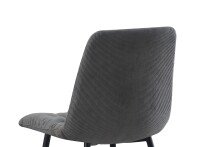 4-Fußstuhl >Ponzi< (2er-Set) mit Steppung, in grau, Cord-Optik - 45x87x55cm (BxHxT)