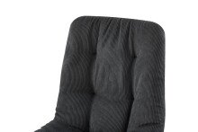 4-Fußstuhl >Ponzi< (2er-Set) mit Steppung, in grau, Cord-Optik - 45x87x55cm (BxHxT)