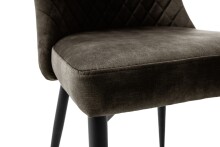 4-Fußstuhl >Aboshi< (2er Set) mit Federkern, Rautensteppung, anthrazit - 46x85x58 (BxHxT)