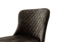 4-Fußstuhl >Aboshi< (2er Set) mit Federkern, Rautensteppung, anthrazit - 46x85x58 (BxHxT)