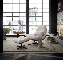 Couchtisch >BILOXI< rollbar, Eiche Massivholz / Holzwerkstoff / Metall - 45x75 (HxD)