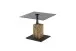 Couchtisch >BALSTA< höhenverstellbar, Rollen, Eiche / schwarz / Glas - 70x45/63x70 (BxHxT)