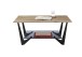 Couchtisch >LEON< in Eiche, Massivholz / Glas / Metall - 90x40x60cm (BxHxT)