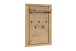 Garderobenpaneel >GRENO< 5 Haken, Ablage, Eiche teilmassiv - 80x114x27 (BxHxT)