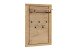 Garderobenpaneel >GRENO< 5 Haken, Ablage, Eiche teilmassiv - 80x114x27 (BxHxT)
