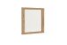 Garderobenspiegel >GRENO< in Eiche, Massivholz / Spiegel - 80x74x2cm (BxHxT)