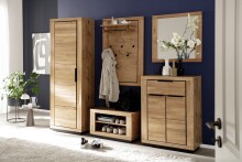 Garderoben-Set >Greno< (5-teilig) Massivholzfront -...