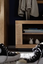 Garderoben-Set >Greno< (3-teilig) Massivholzfront - Teilmassiv - 150x200,5x40 (BxHxT)