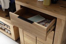 Garderoben-Set >Greno< (4-teilig) Massivholzfront - Teilmassiv - 160x200,5x40 (BxHxT)