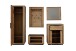 Garderoben-Set >Greno< (2-teilig) Massivholzfront - Teilmassiv - 80x200,5x40 (BxHxT)