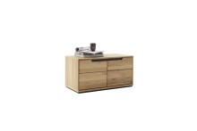 Schuhbank >ARAYA< 2 Türen, Eiche teilmassiv, Holzwerkstoff - 79x41x40,5cm (BxHxT)