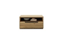 Schuhbank >ARAYA< 1 Schublade, Eiche teilmassiv, Holzwerkstoff - 79x41x40,5cm (BxHxT)