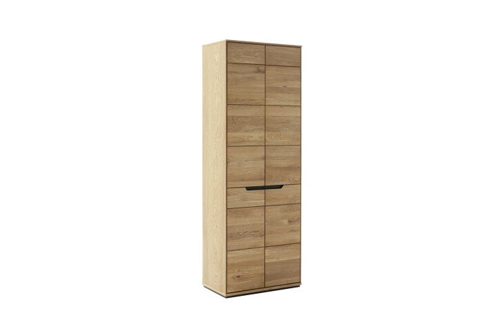 Garderobenschrank >ARAYA<  2 Türen, Eiche teilmassiv - 69x195x40,5 (BxHxT)