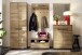 Garderobenpaneel >ARAYA< 5 Haken, Ablage, Eiche teilmassiv - 79x112x27 (BxHxT)