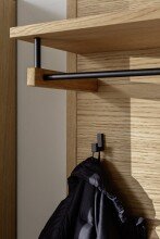 Garderoben-Set >ARAYA< (5-teilig) in Eiche teilmassiv - 227x195x40,5 (BxHxT)