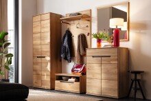 Garderoben-Set >ARAYA< (5-teilig) in Eiche...
