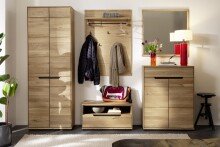 Garderoben-Set >ARAYA< (5-teilig) in Eiche...