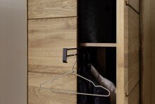 Garderoben-Set >ARAYA< (5-teilig) in Eiche teilmassiv - 227x195x40,5 (BxHxT)