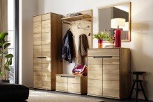 Garderoben-Set >ARAYA< (5-teilig) in Eiche...