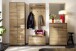 Garderoben-Set >ARAYA< (3-teilig) in Eiche teilmassiv - 148x195x40,5 (BxHxT)