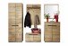 Garderoben-Set >ARAYA< (3-teilig) in Eiche teilmassiv - 148x195x40,5 (BxHxT)
