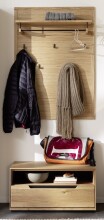 Garderoben-Set >ARAYA< (2-teilig) in Eiche...