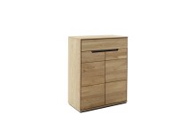 Garderoben-Set >ARAYA< (4-teilig) in Eiche teilmassiv - 158x195x40,5 (BxHxT)