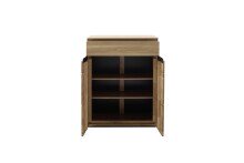 Garderoben-Set >ARAYA< (4-teilig) in Eiche teilmassiv - 158x195x40,5 (BxHxT)