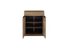 Garderoben-Set >ARAYA< (2-teilig) in Eiche teilmassiv - 79x195x40,5 (BxHxT)