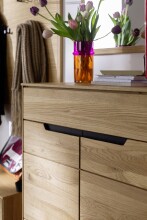 Garderoben-Set >ARAYA< (2-teilig) in Eiche teilmassiv - 79x195x40,5 (BxHxT)